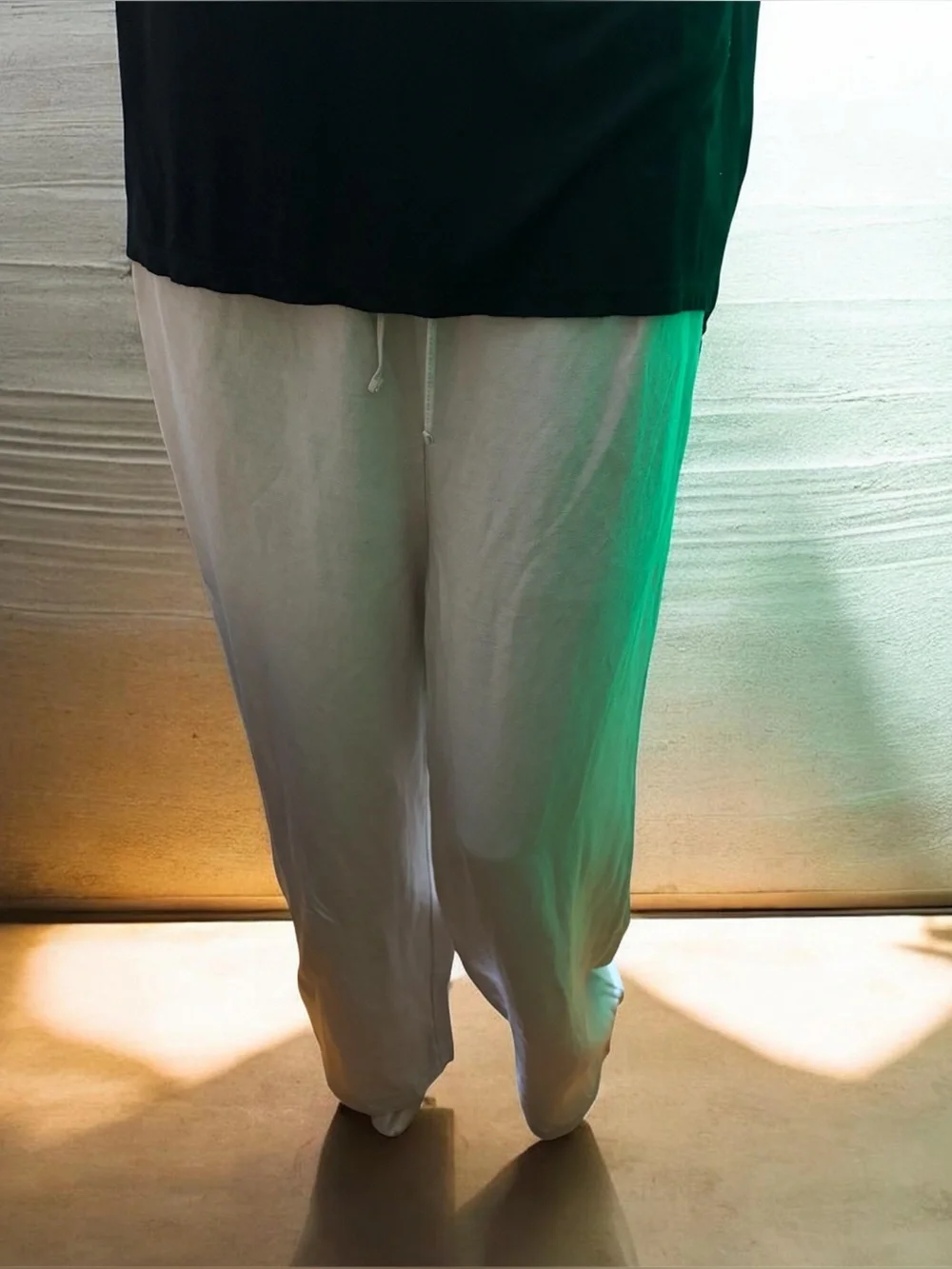 Women’s Casual Drawstring Pants in Beige